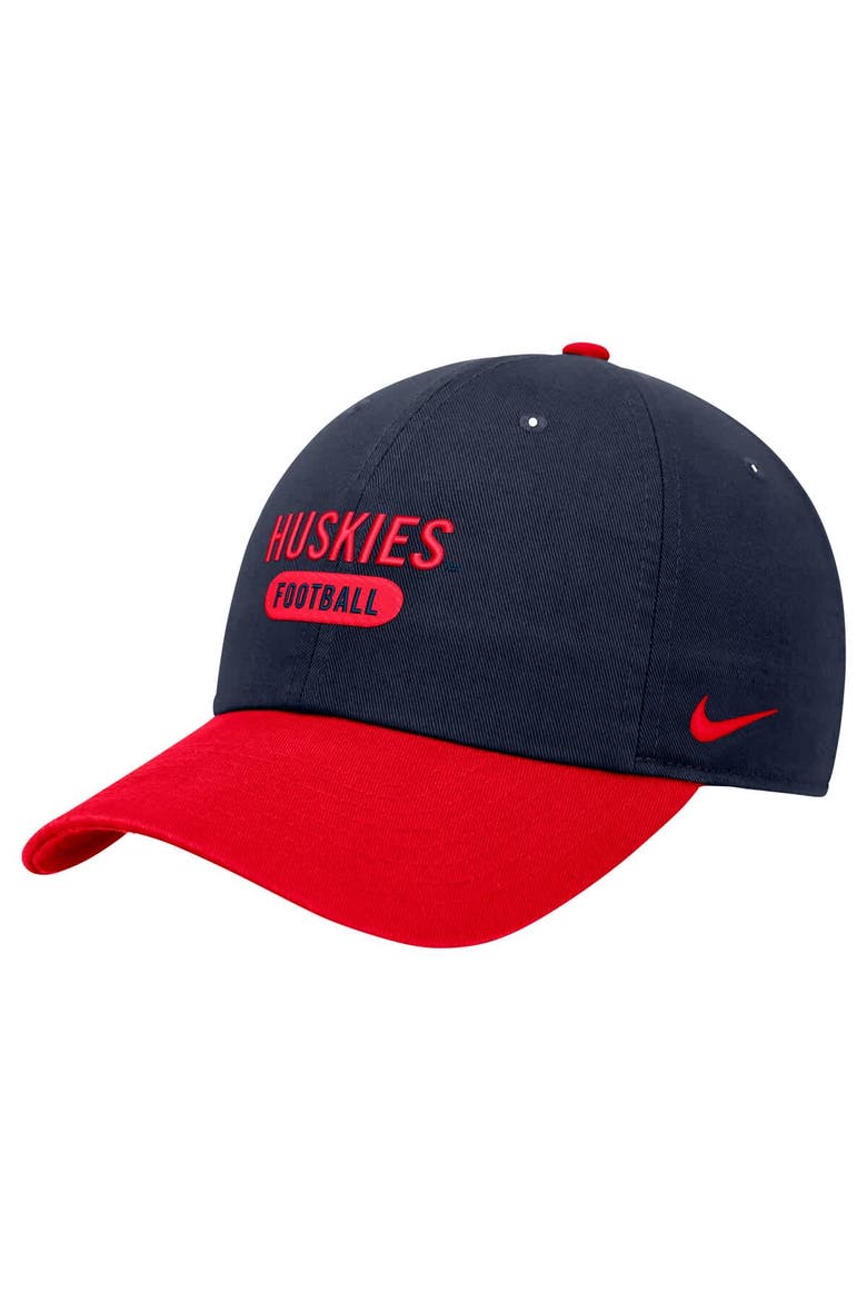 Men's Nike Navy UConn Huskies Colorblock Club Adjustable Hat, Main, color, Navy