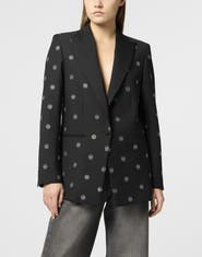 PHILIPP PLEIN Boyfriend's Fit Blazer Monogram Strass Monogram Women