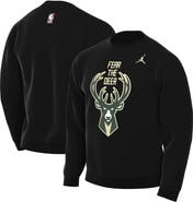 Jordan Brand Men's Jordan Brand Black Milwaukee Bucks Statement Edition Sweatshirt