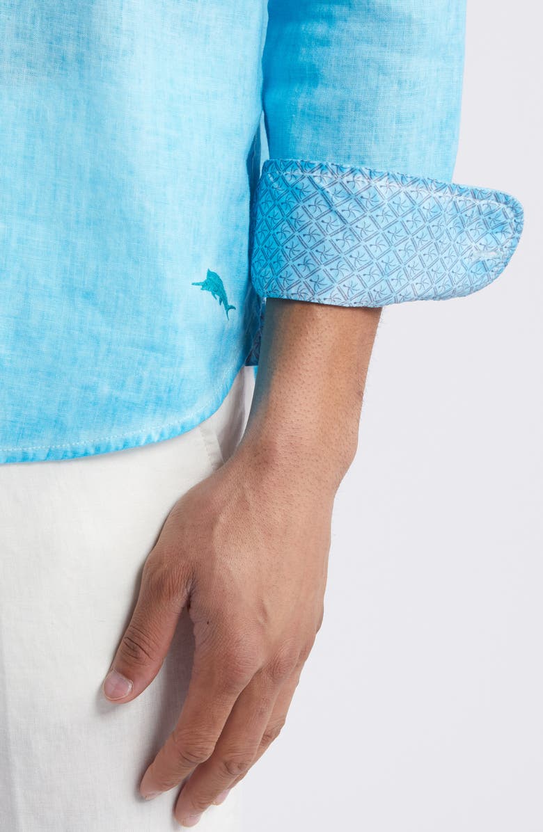 Tommy Bahama Breeze Linen Blend Shirt, Alternate, color, Horizon Blue