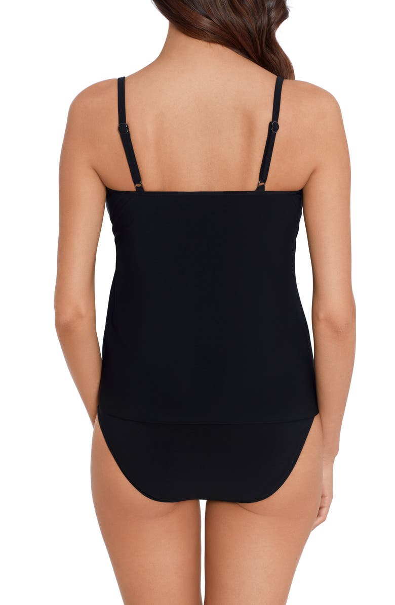 Magicsuit<sup>®</sup> Carma Side Tie Solid Tankini Top, Alternate, color, Black