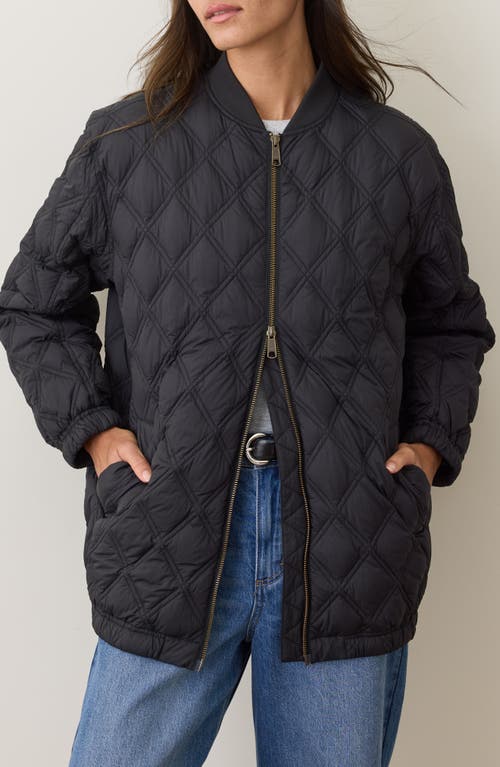 Marine Layer Marina Quilted Bomber Jacket In Gold