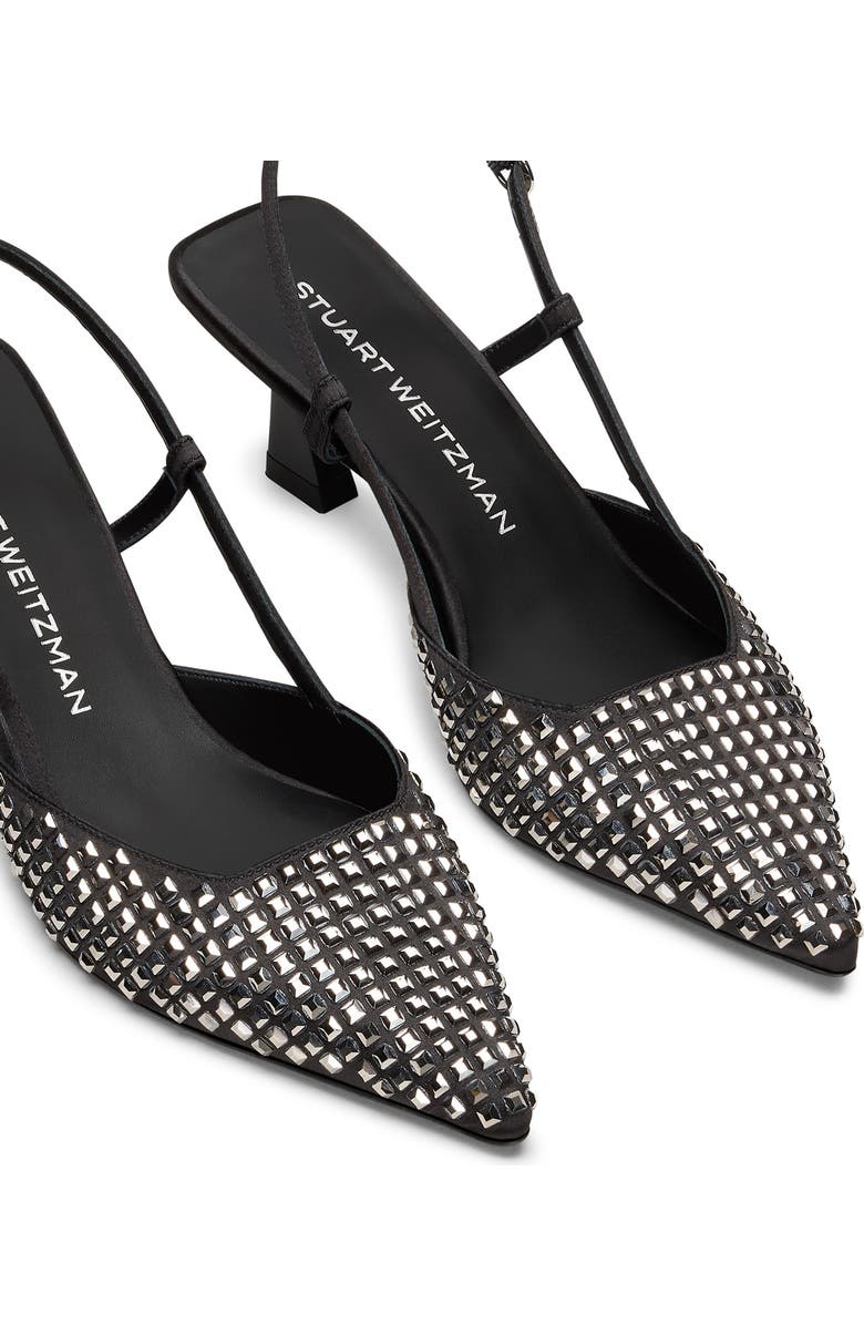 Stuart Weitzman Vinne Radiant Slingback 50 Pump, Alternate, color, Black