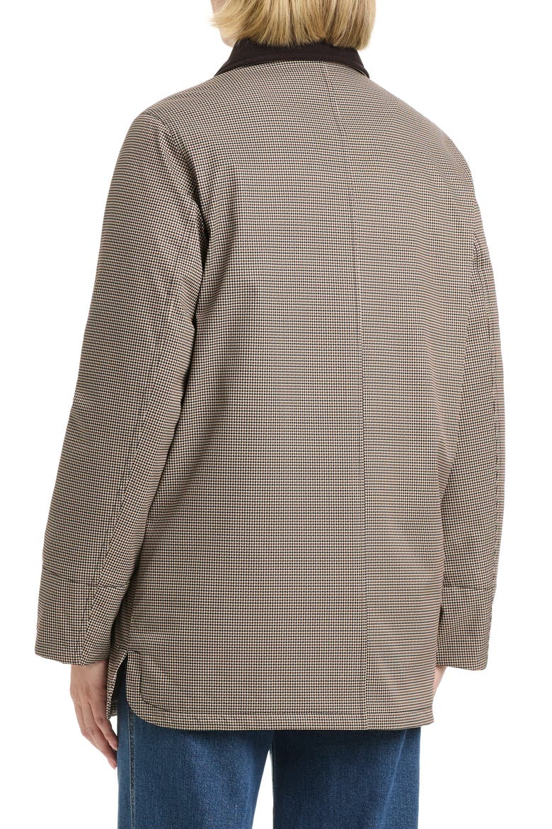 Water Resistant Barn Jacket, Alternate, color, BROWN MINI HOUNDSTOOTH
