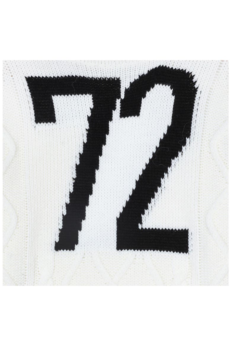 Kids' Varsity Number Cable Sweater, Alternate, color, IVORY