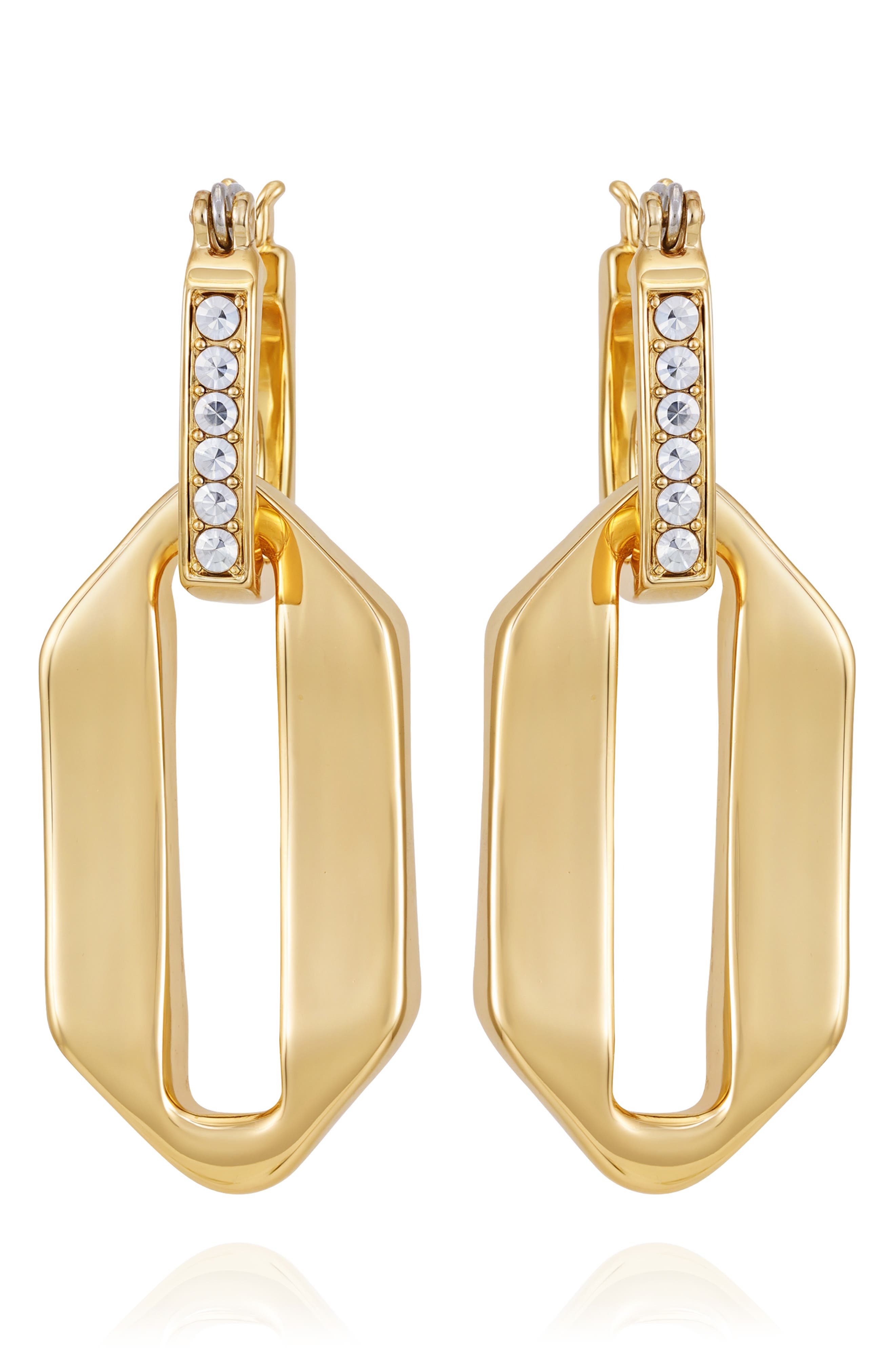 Vince Camuto Drop Hoop Earrings