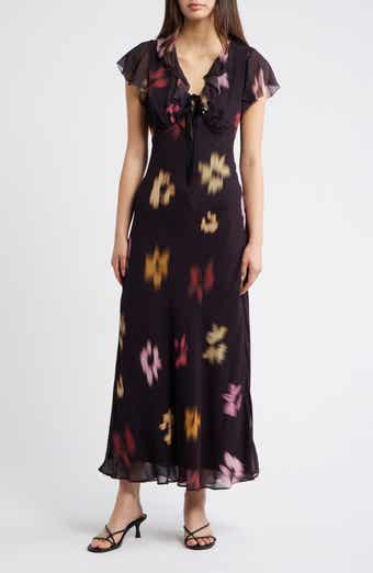 Rails Neela Blurred Floral Ruffle Maxi Dress