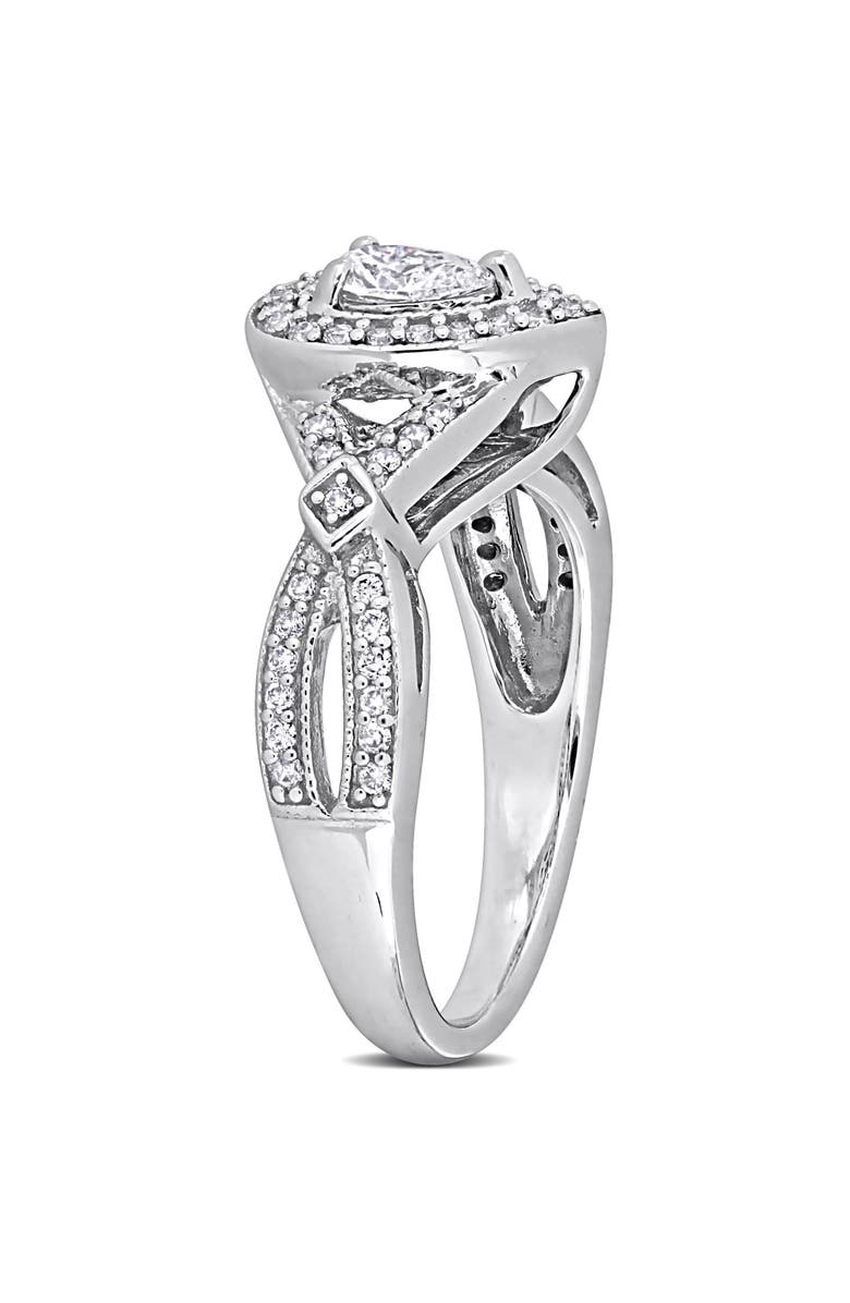 Julianna B. 1/2 CTTW Diamond Pear Halo Ring 14k, Alternate, color, 14K White Gold