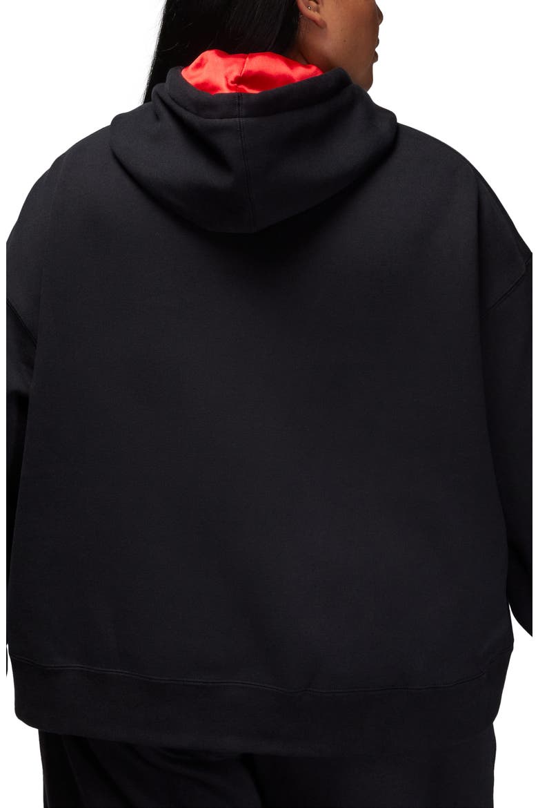 Flight Fleece Hoodie, Alternate, color, BLACK/ UNIVERSITY RED