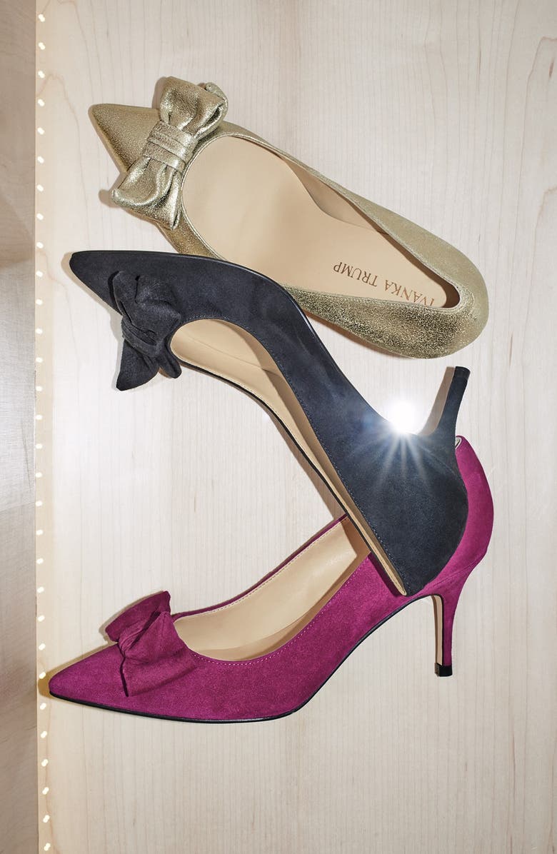 Ivanka Trump 'Benny' Pointy Toe Bow Pump, Alternate, color,