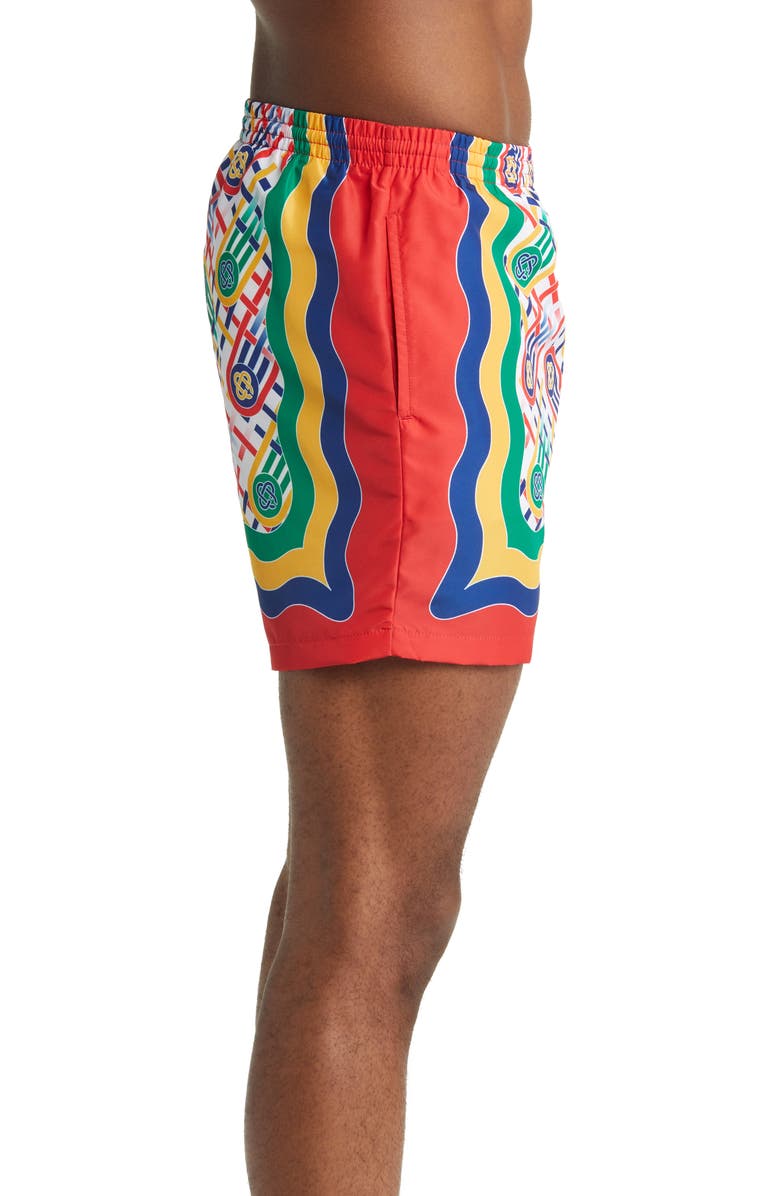 Casablanca Print Swim Trunks, Alternate, color, 