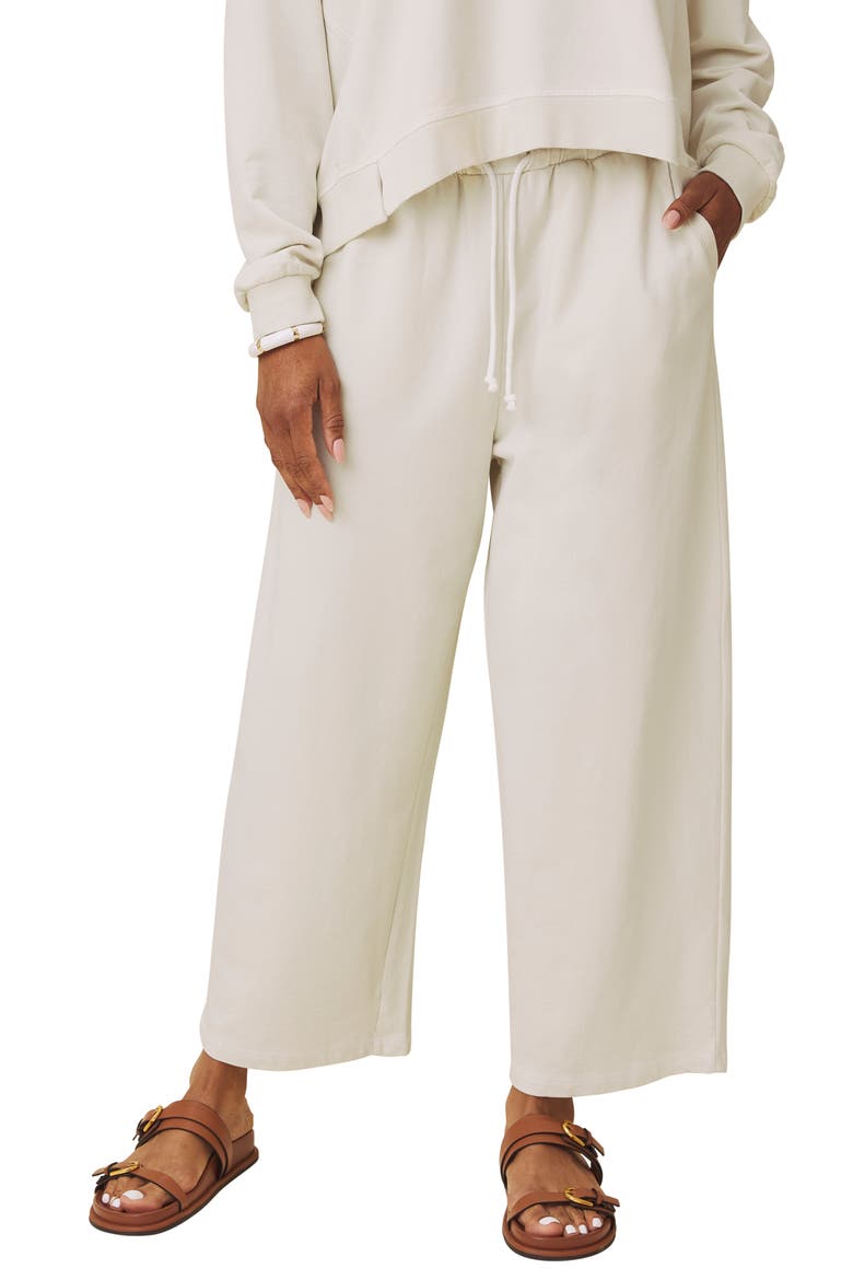Palmer Wide Leg Sweatpants, Main, color, PALE OAK WHITE