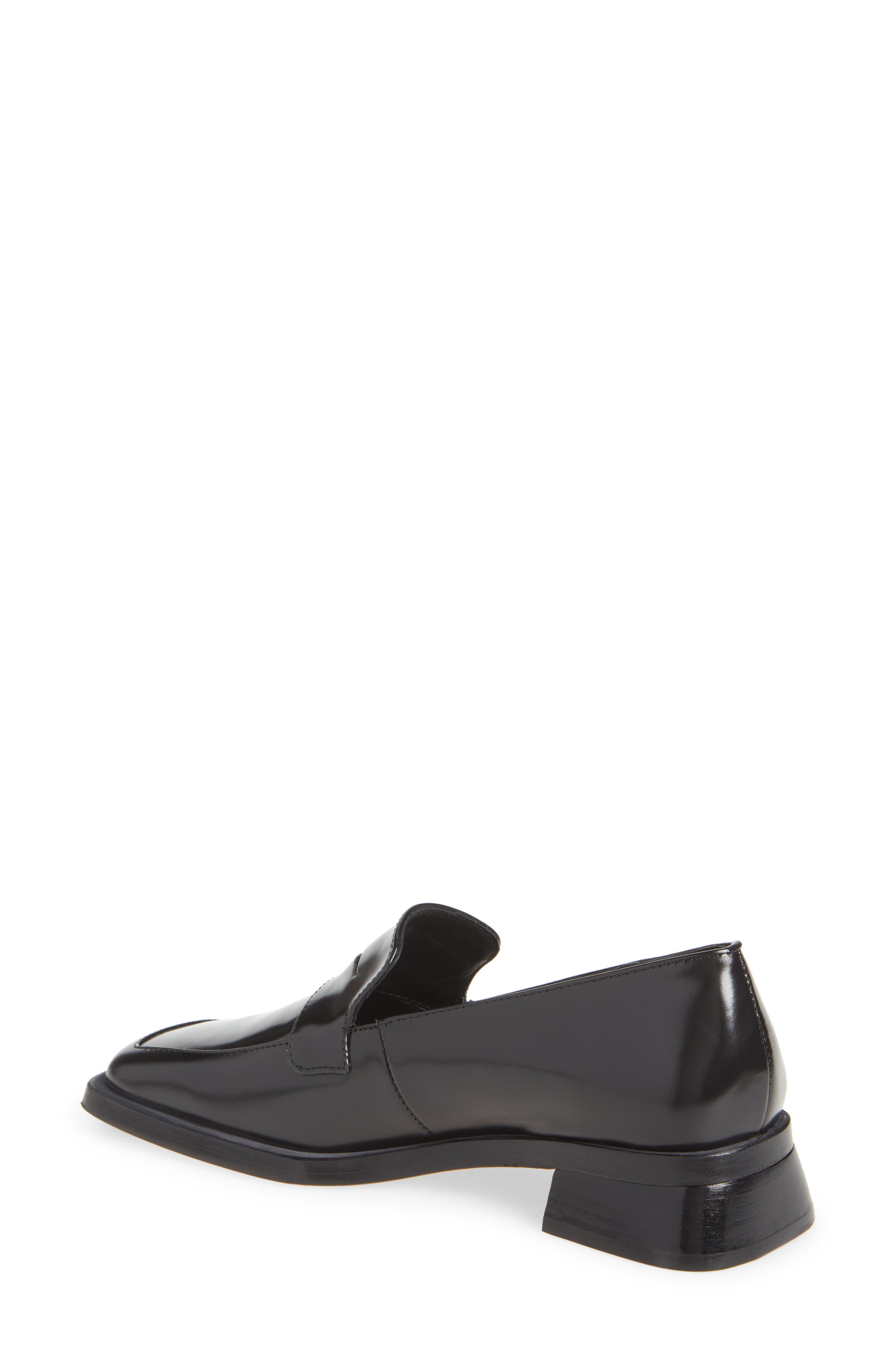 Block Heel Penny Loafer, Alternate, color, BLACK PATENT