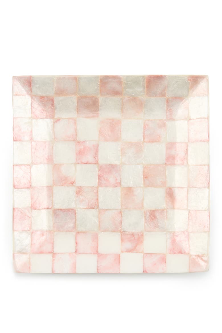 Rosy Check Capiz Catchall Tray, Alternate, color, ROSY