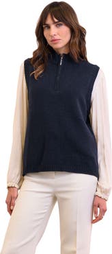 Celtic & Co. Lmbswl Quarter Zip Slvless Top
