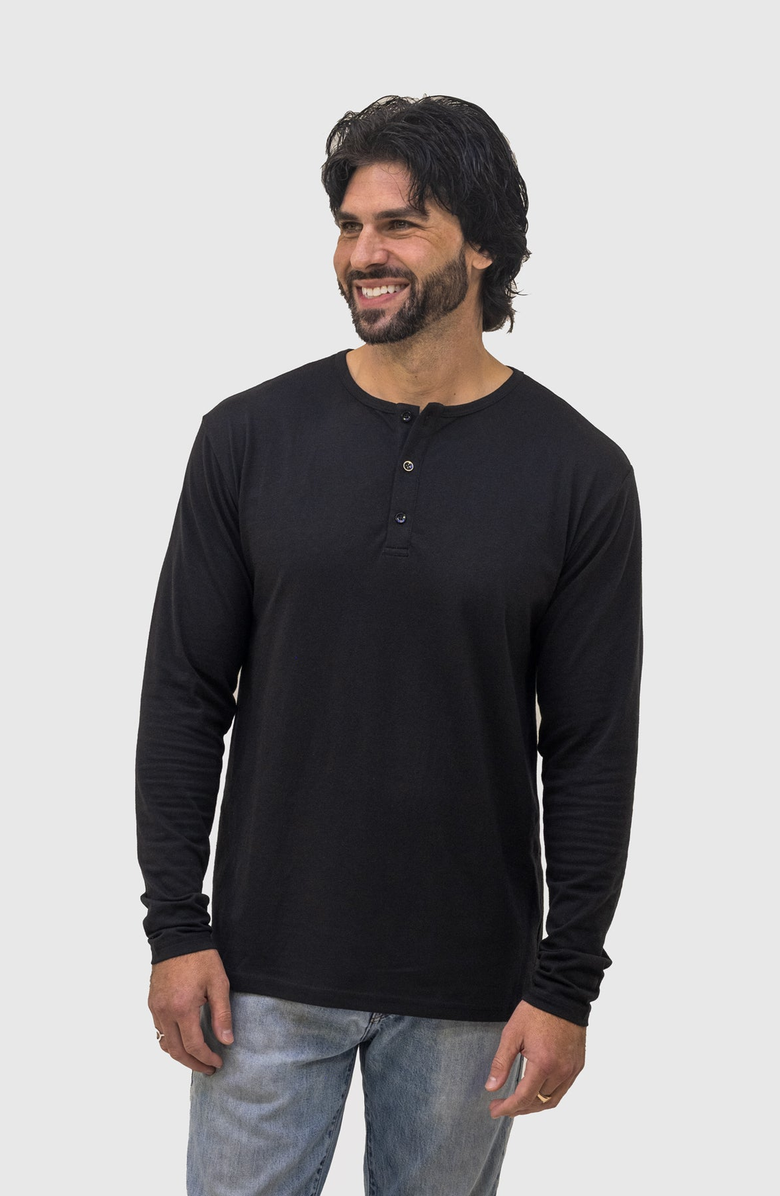 EPIC FITS Long Sleeve Henley, Alternate, color, Black