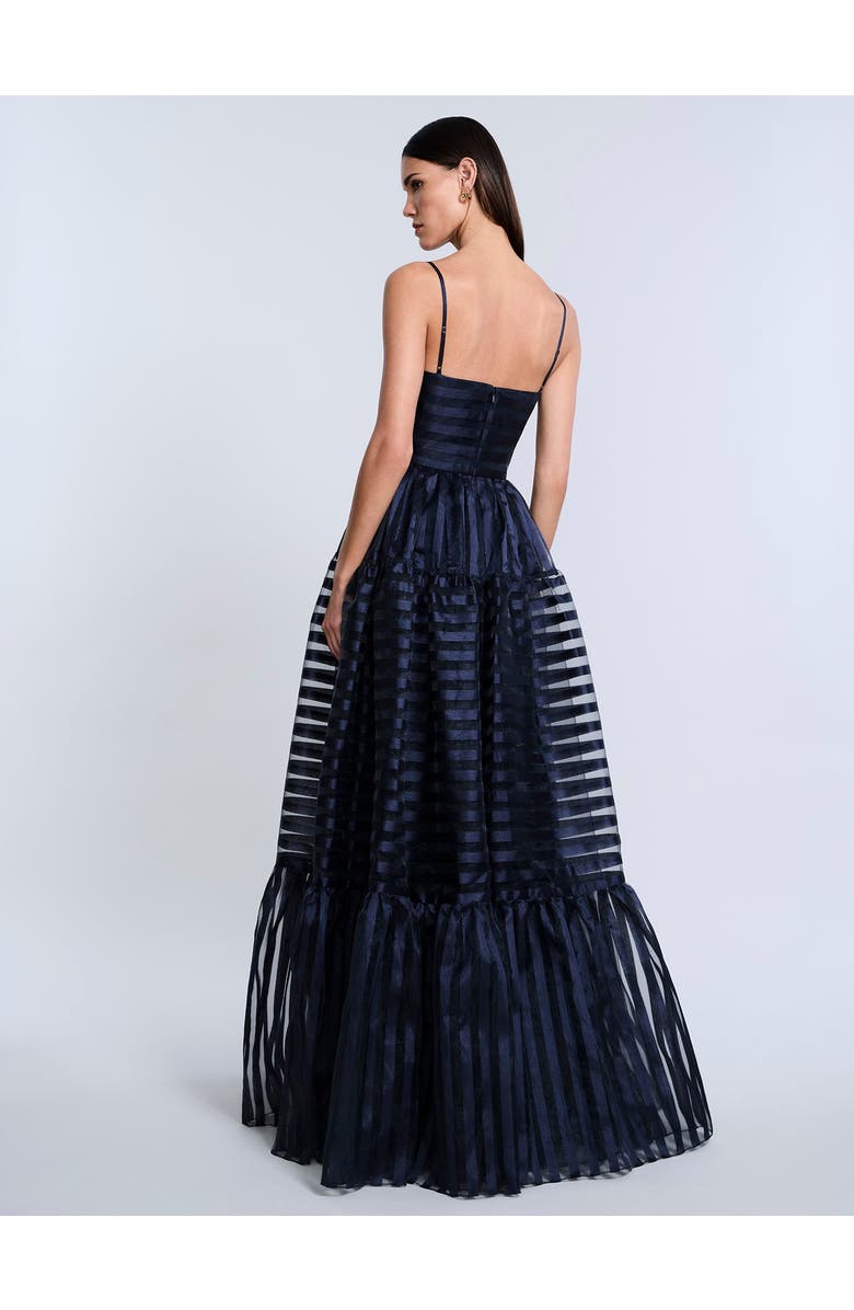 BCBGMAXAZRIA Stripe Organza Gown, Alternate, color, 