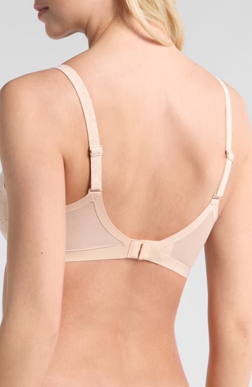 Chantelle Lingerie Pure Lace Unlined Underwire Minimizer Bra In Blush
