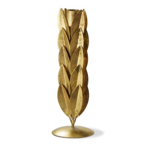 Orla Small Taper Holder Antique Brass Gold Candle Holder