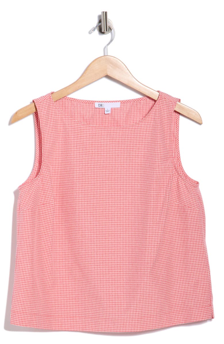 DR2 by Daniel Rainn Gingham Shell Tank, Alternate, color, R628 Red