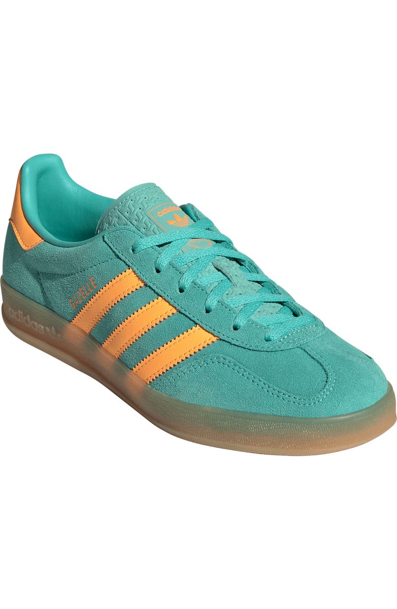 adidas Gazelle Indoor Sneaker, Main, color, Acid Mint/ Flash Orange/ Gum
