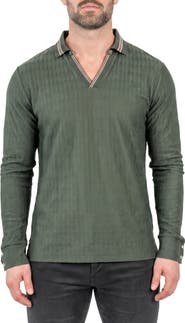Maceoo Unknown Long Sleeve Cotton Polo