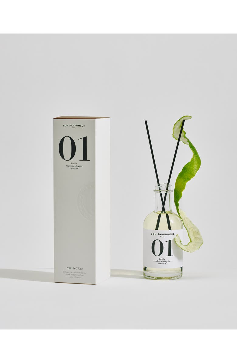 Bon Parfumeur 01 Basil, Fig & Mint Reed Diffuser, Alternate, color,