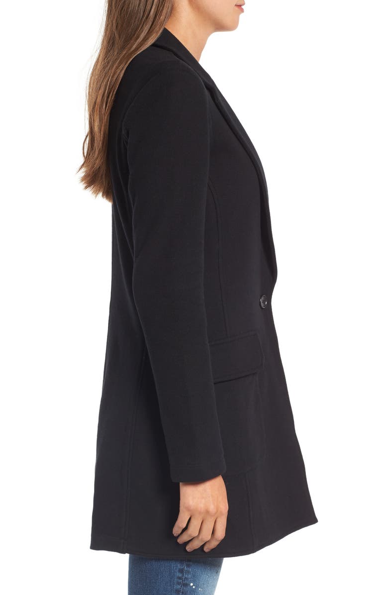 James Perse Brushed Fleece Long Jacket, Alternate, color, 