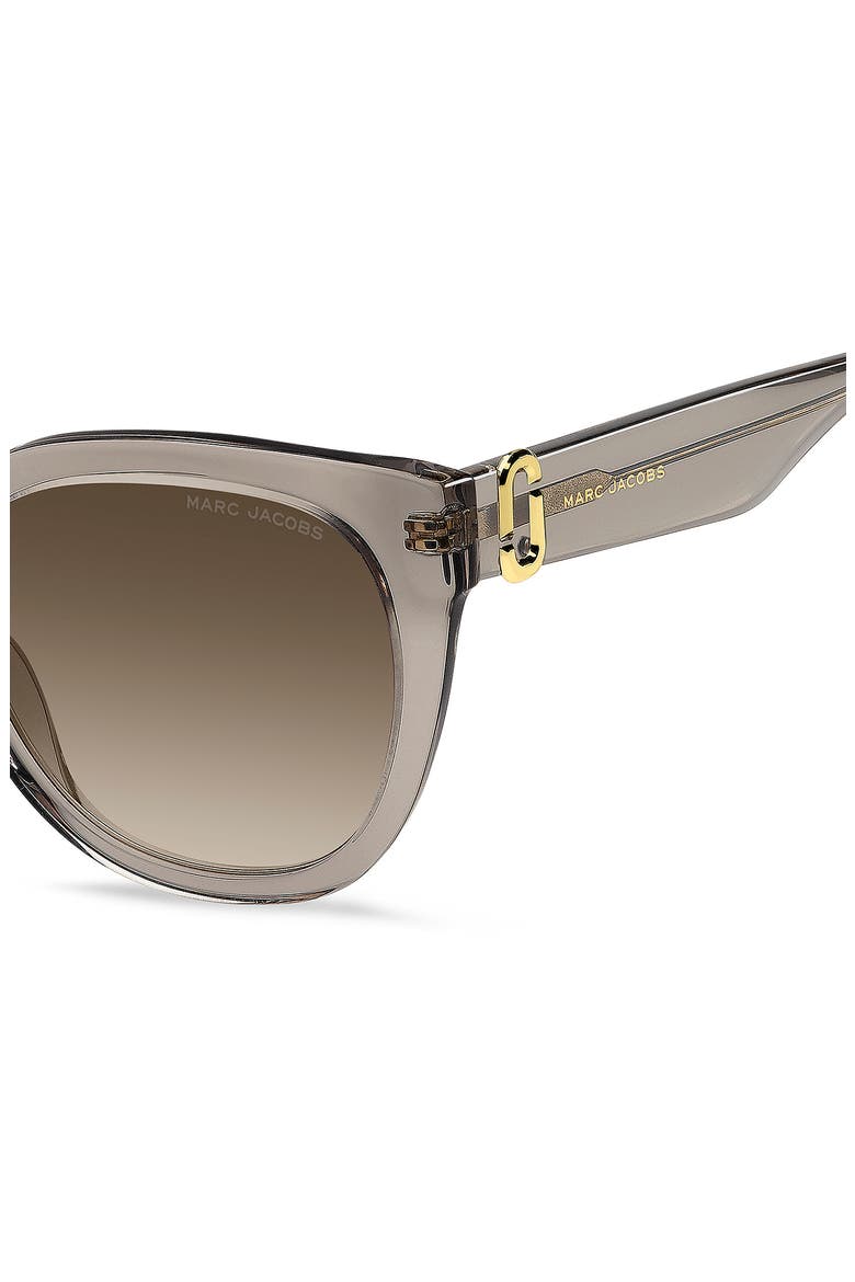 54mm Cat Eye Sunglasses, Alternate, color, KHAKI/ BROWN SF