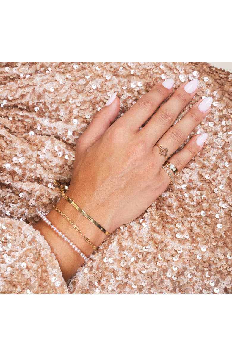 The Lovery Fine Jewelry Pink Pearl Round Bead Bracelet, Alternate, color, Pink Pearl