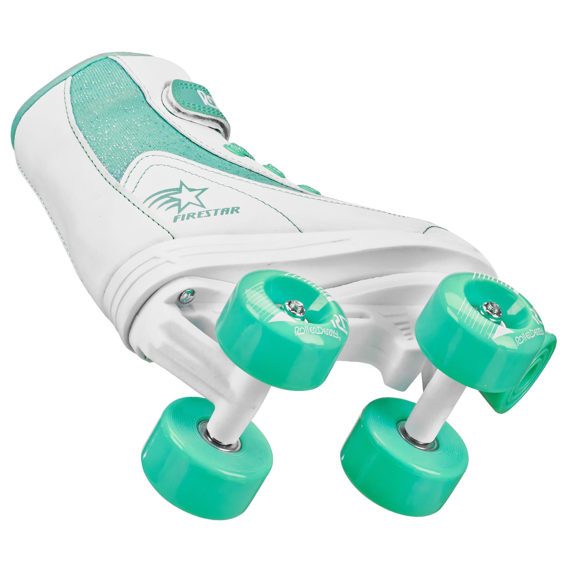 FireStar Youth Girl's Quad Roller Skates, Alternate, color, White/Mint