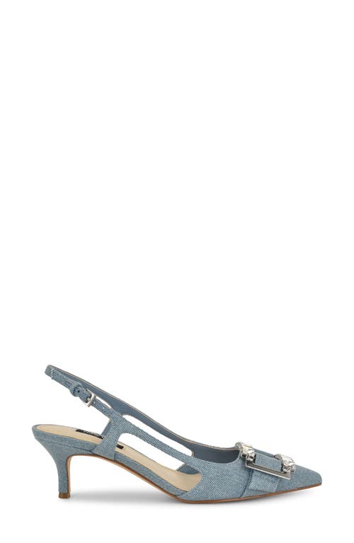 Nine West Neeri Pointed Toe Slingback Pump In Light Blue