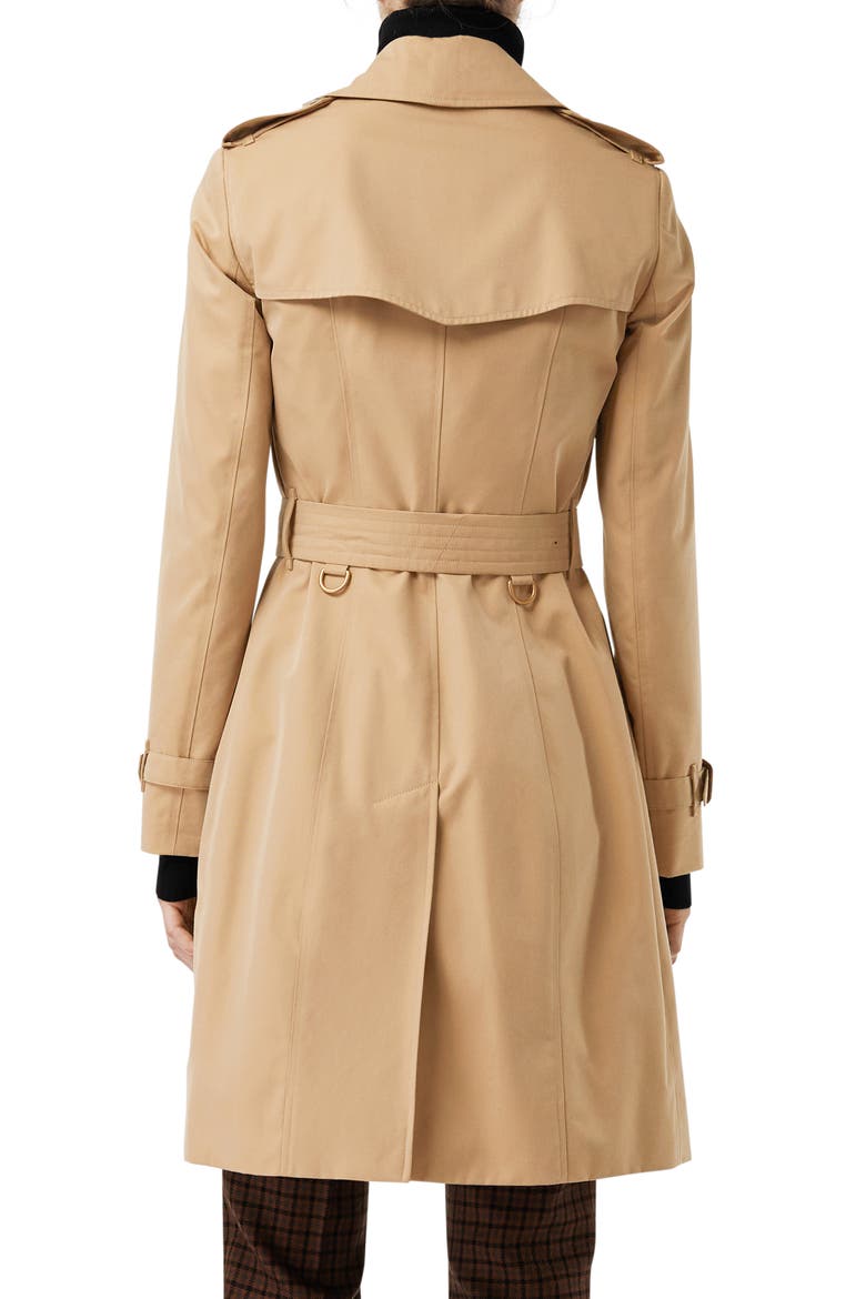 The Chelsea Slim Fit Heritage Trench Coat, Alternate, color, DARK HONEY