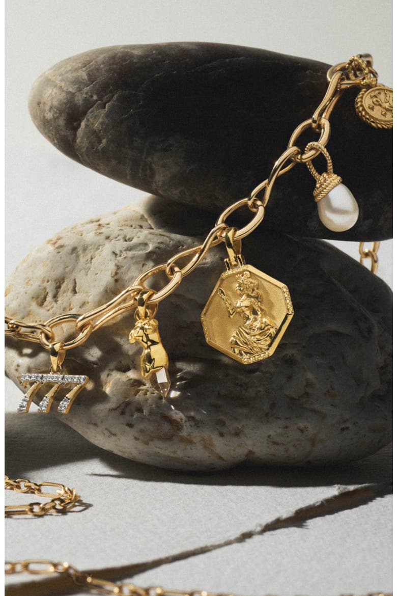 Spellbound The Enchantress Statement Charm Necklace, Alternate, color, METALLIC GOLD