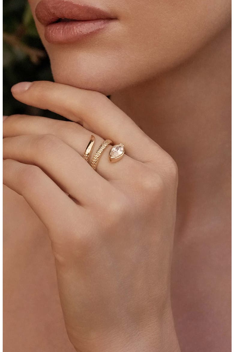 Serpent Coiled Ring, Alternate, color, GOLD