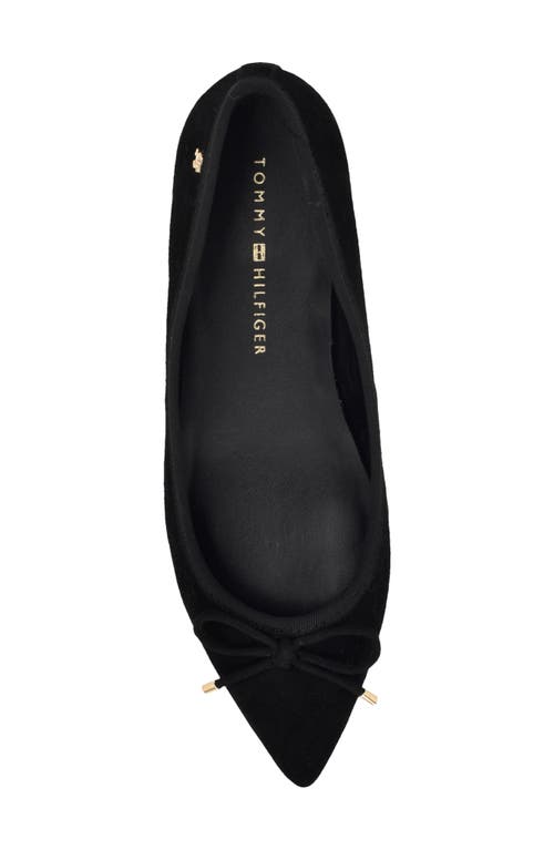 Tommy Hilfiger Kimio Pointed Toe Flat In Black