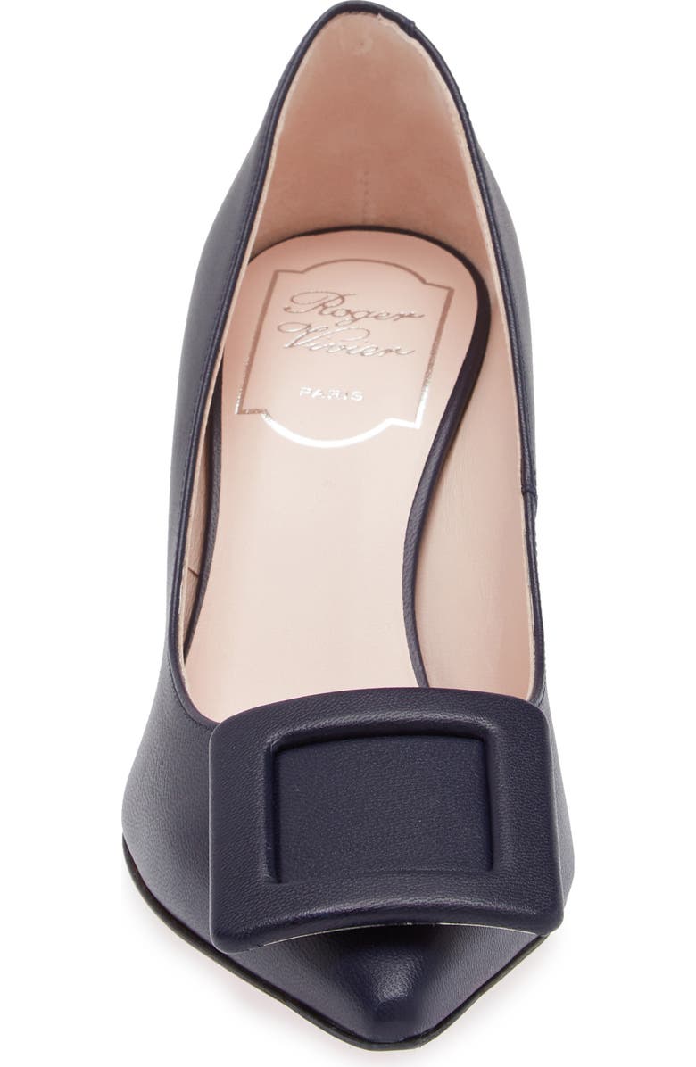 Roger Vivier Viv in the City Pointed Toe Pump, Alternate, color, Blue Chiaro