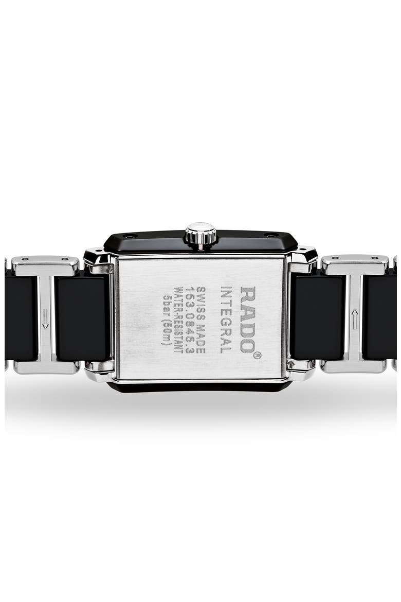 Integral Diamonds Bracelet Watch, 22mm x 33mm, Alternate, color, SILVER/BLACK