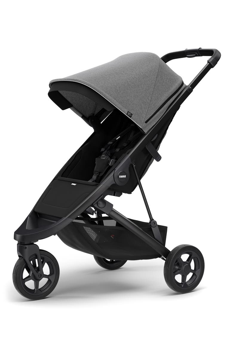 Spring Stroller, Main, color, GREY MELANGE/ BLACK