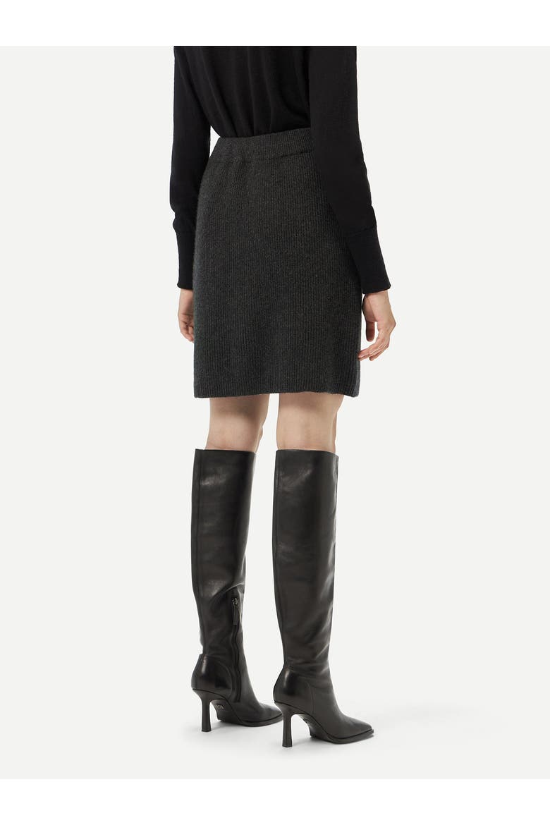 Cashmere Mini Skirt, Alternate, color, charcoal