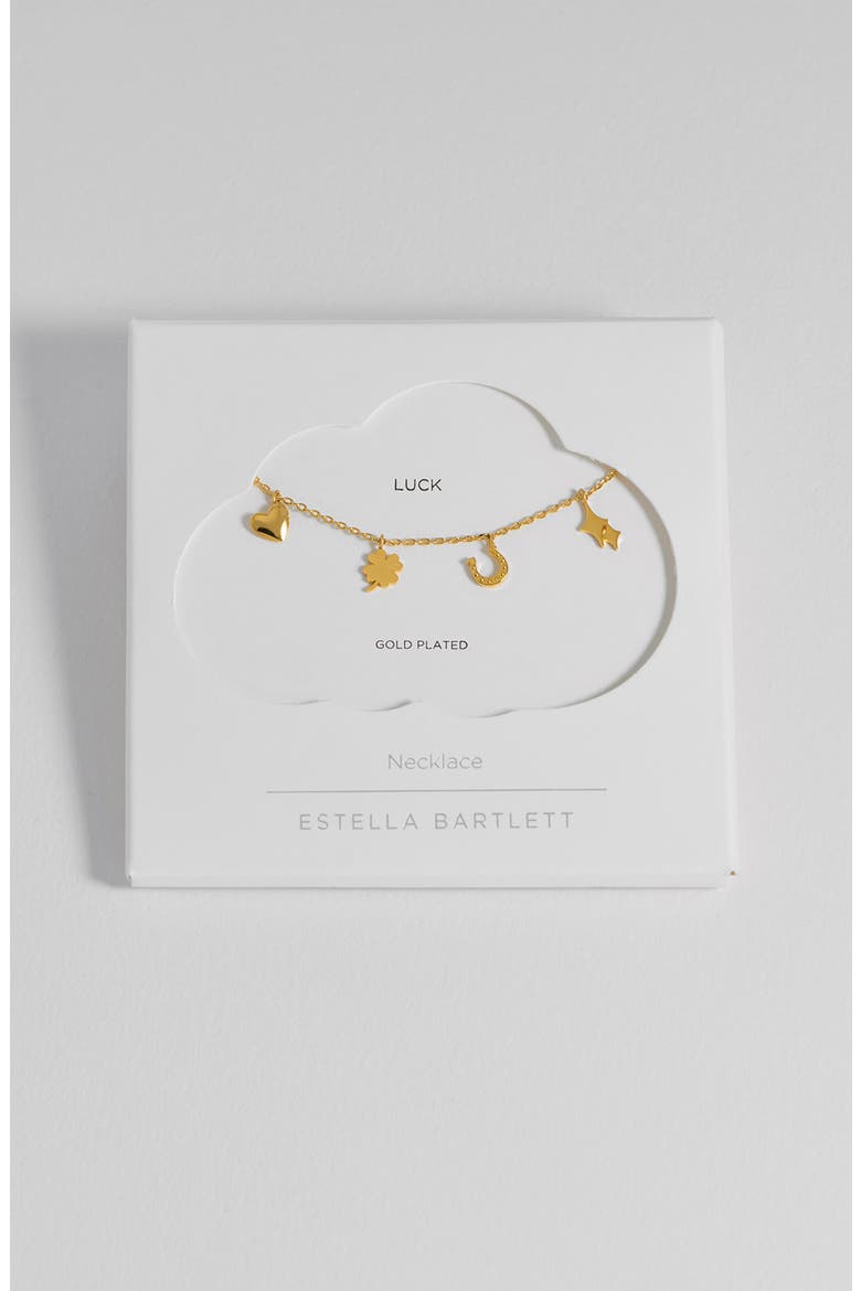 Love & Luck Charm Layer Necklace, Alternate, color, GOLD