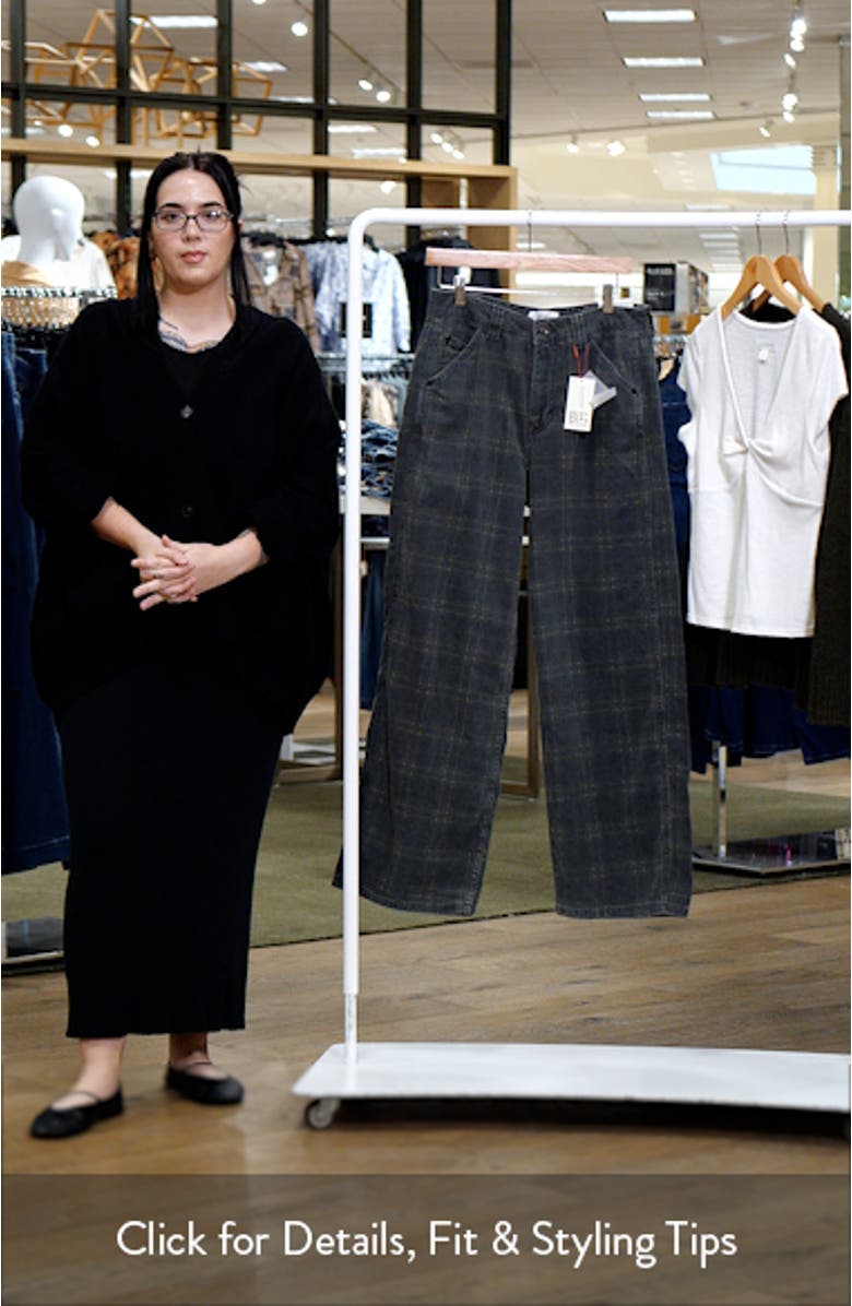 Jaya Check Low Rise Wide Leg Jeans, sales video thumbnail