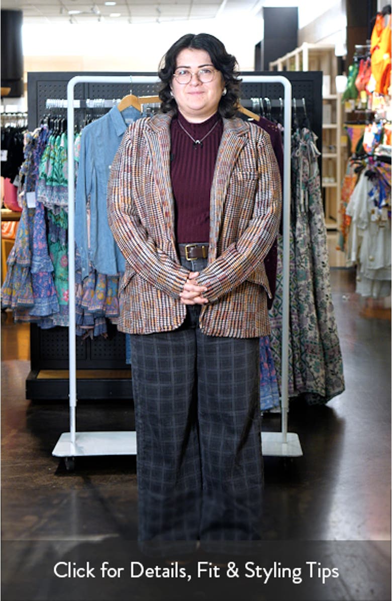 Plaid Contour Knit Blazer, sales video thumbnail