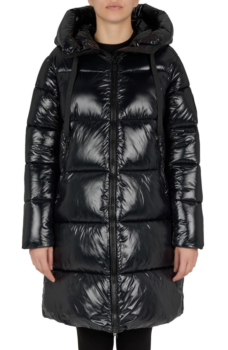 Save The Duck Isabel Water Repellent Elongated Puffer Jacket, Main, color,