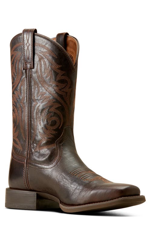 Ariat Sport Herdsman Square Toe Cowboy Boot In Burnished Chocolate