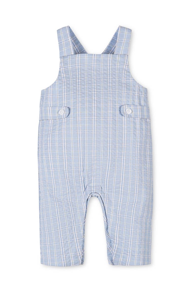Organic Seersucker Overall, Main, color, Blue Chateau Check