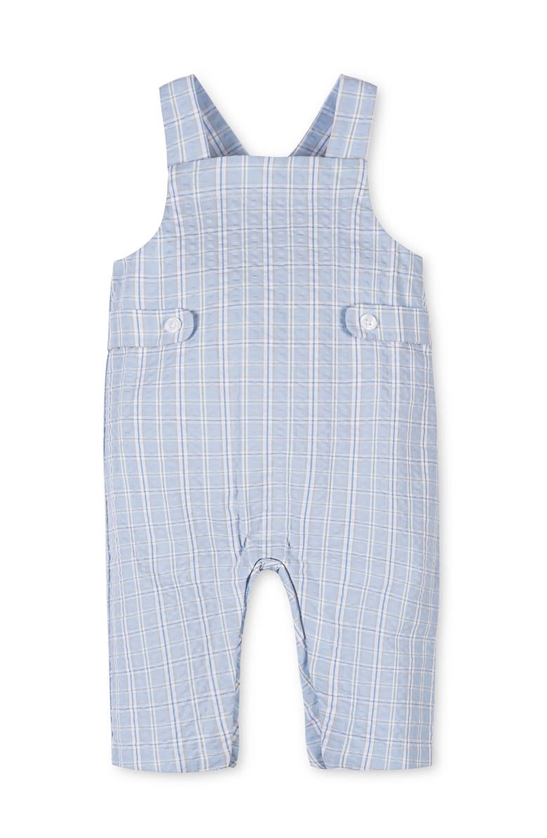 Hope & Henry Organic Seersucker Overall, Main, color, Blue Chateau Check