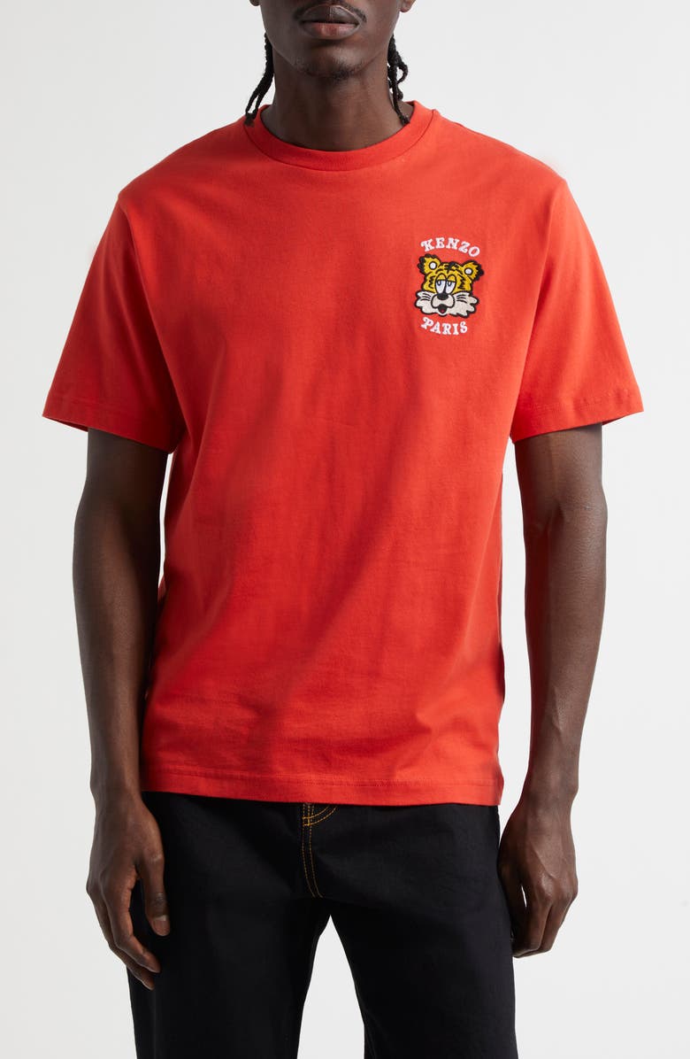 KENZO Verdy Market Embroidered Cotton T-Shirt, Main, color, 