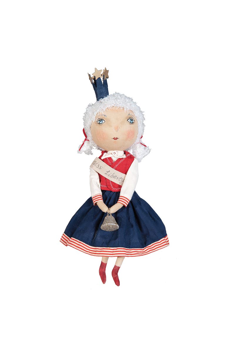 Gallerie II Little Miss Liberty Joe Spencer Gathered Traditions Art Doll Figure, Main, color, Red