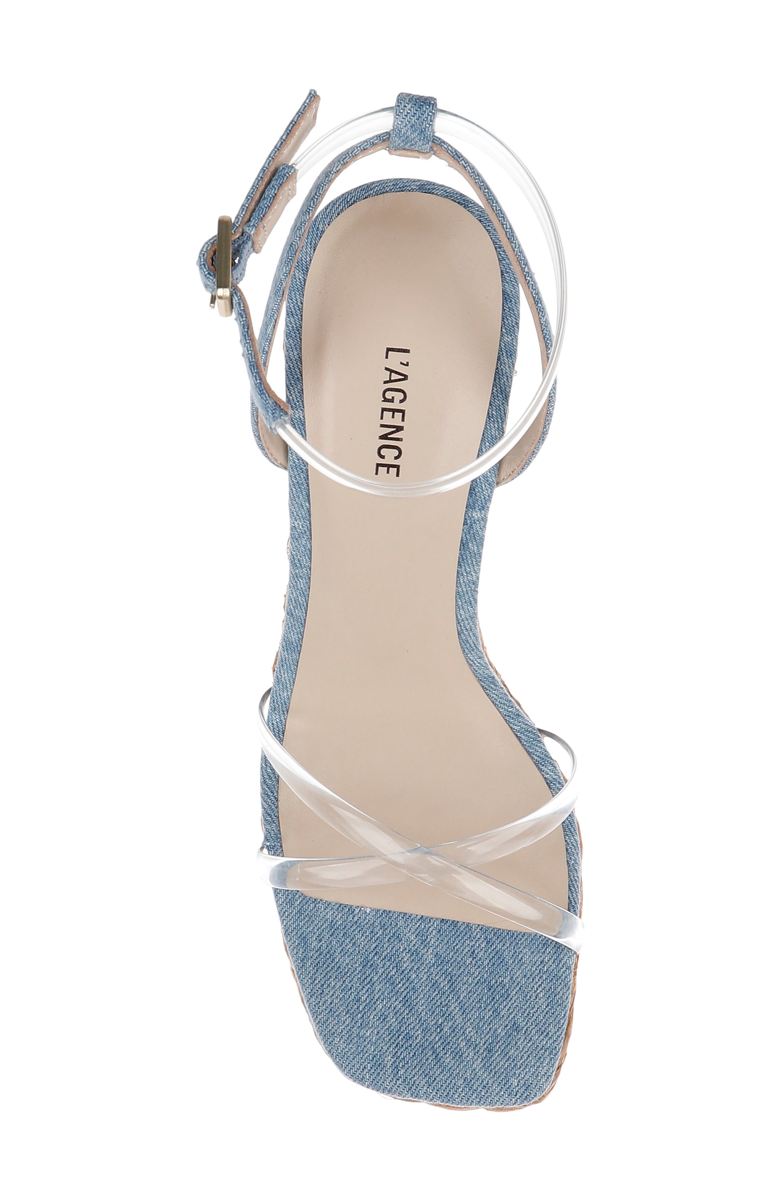 Malone Espadrille Ankle Strap Platform Wedge Sandal, Alternate, color, LIGHT BLUE